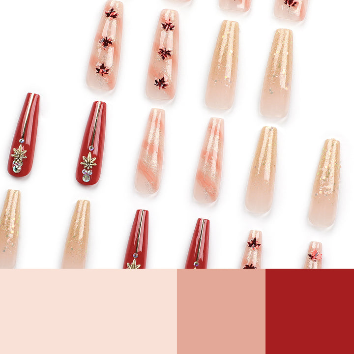 Artistic Nail Extensions with Autumn Motifs Bowlift