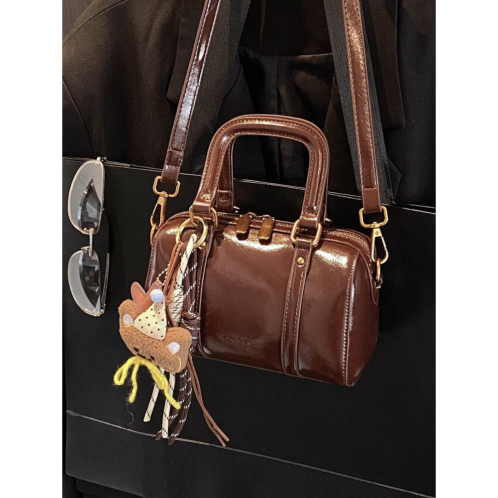Soft Leather Handheld Satchel Bowlift