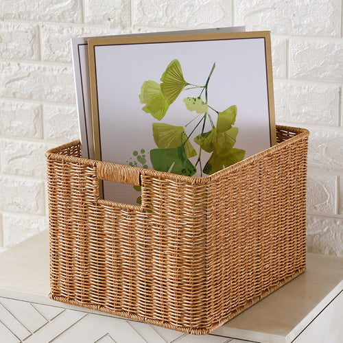 Home Storage Wicker Basket Bowlift