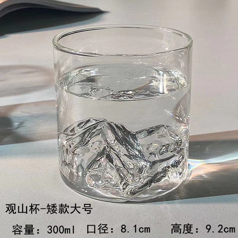 Mountain-Relief Handblown Glass Tumbler Bowlift