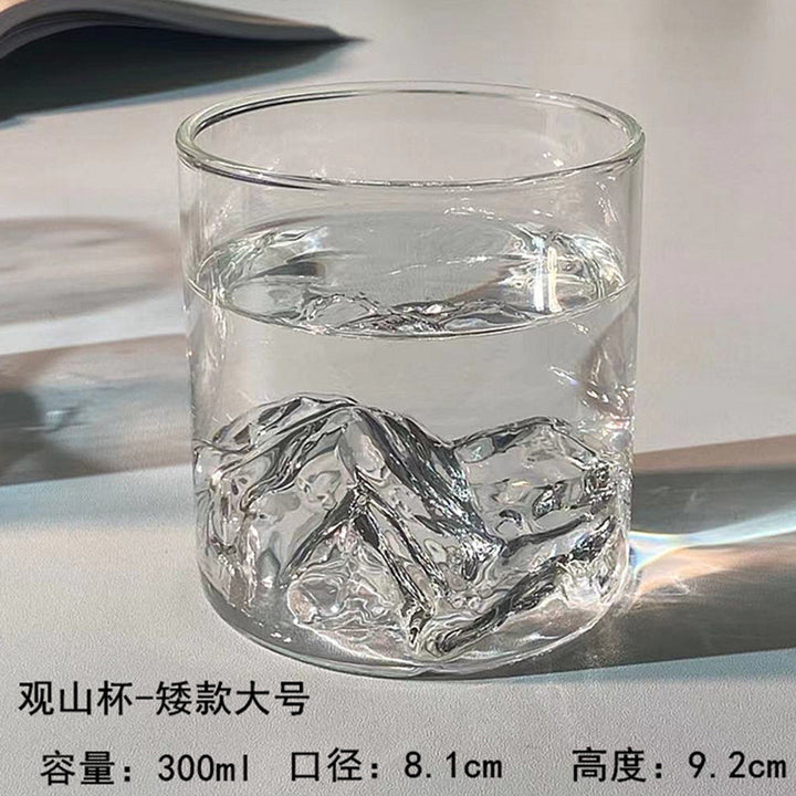 Mountain-Relief Handblown Glass Tumbler Bowlift