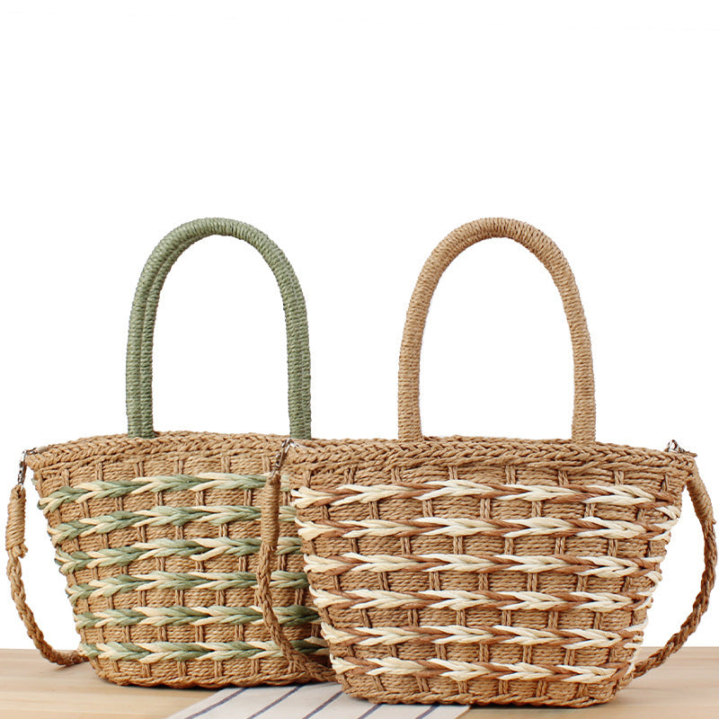 Hand-knotted basket bag with practical carrying handles Bowlift