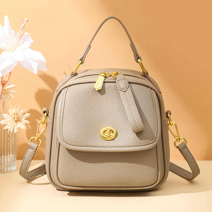 Textured Vegan Leather Crossbody Handbag Bowlift