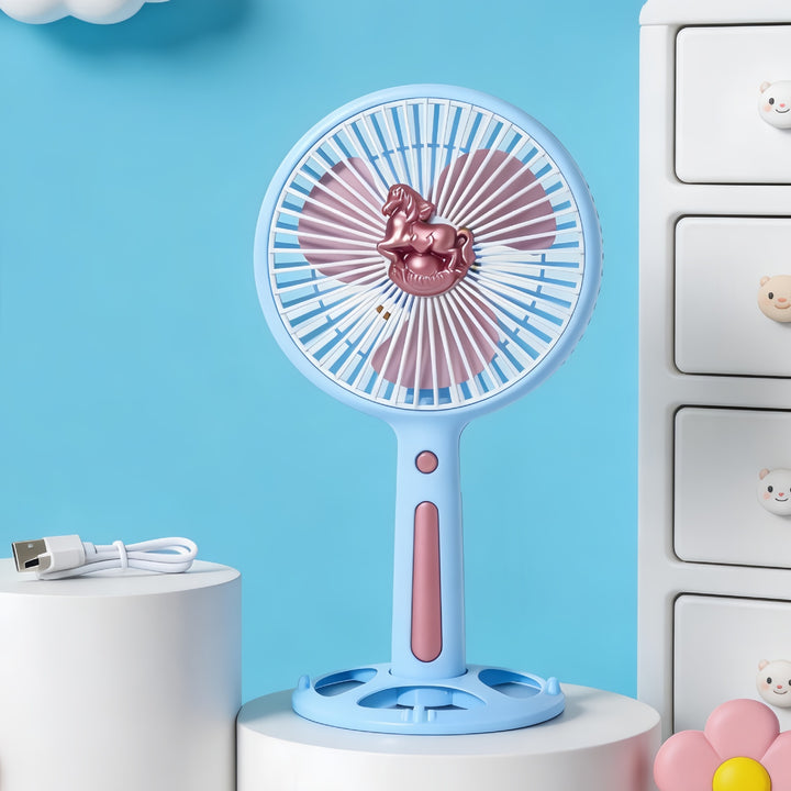 Women's Portable Mini Fan with USB Charging Function and Ergonomic Handle Bowlift