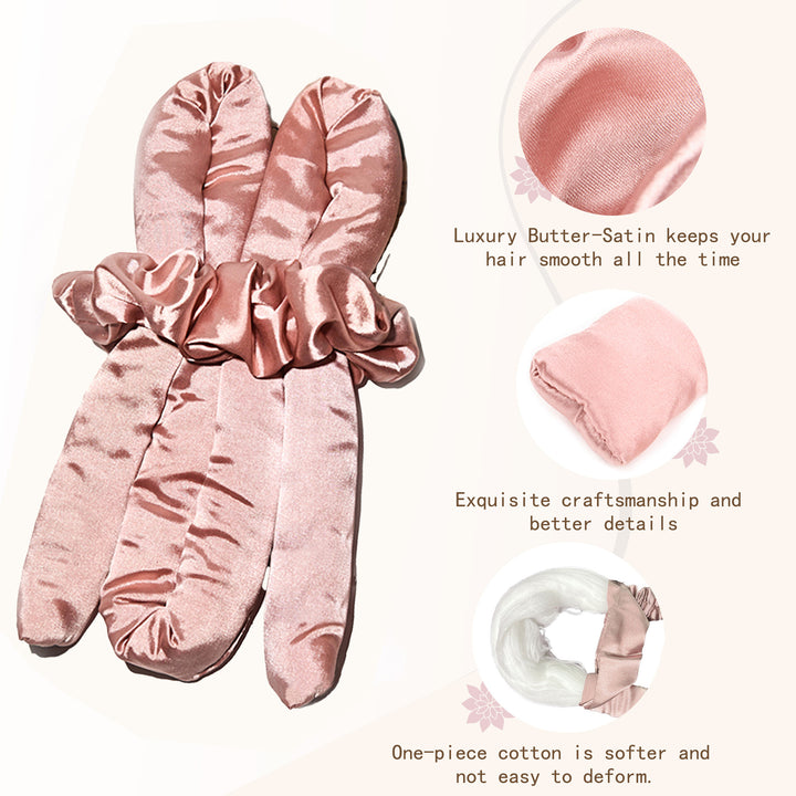 Satin Heatless Hair Curling Set
