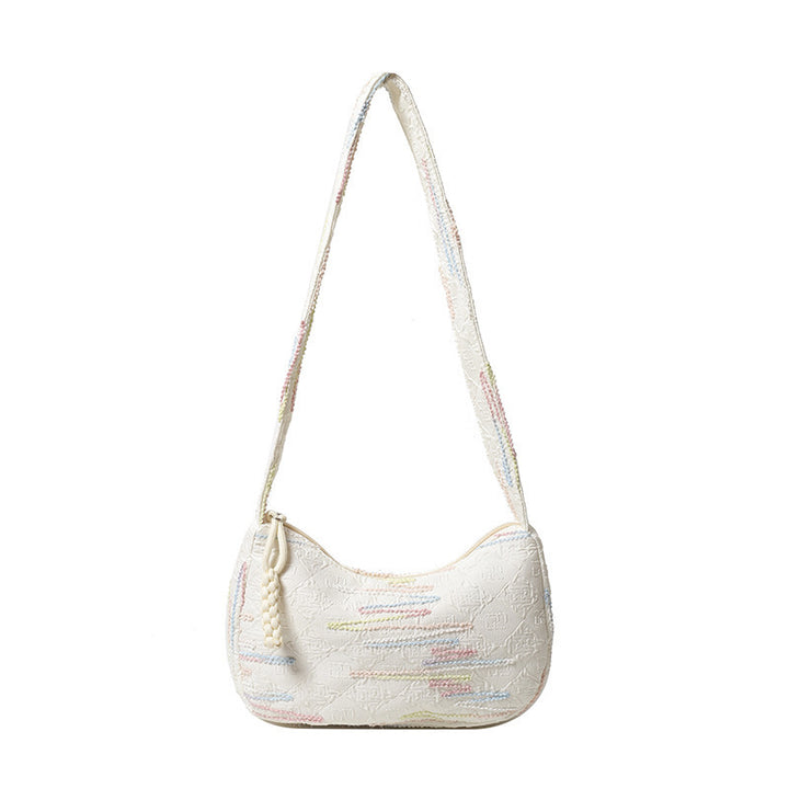 WoTextured Fabric Shoulder Bag Bowlift