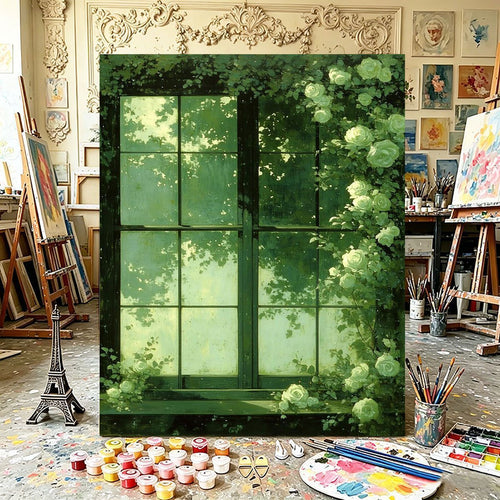 Botanical Window Canvas Art Bowlift