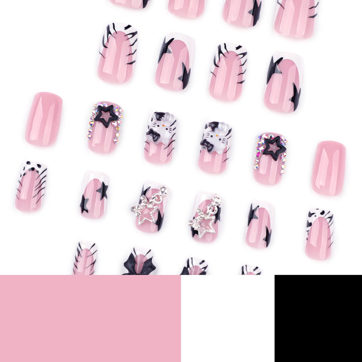 Artful nail extensions with trendy 3D applications Bowlift