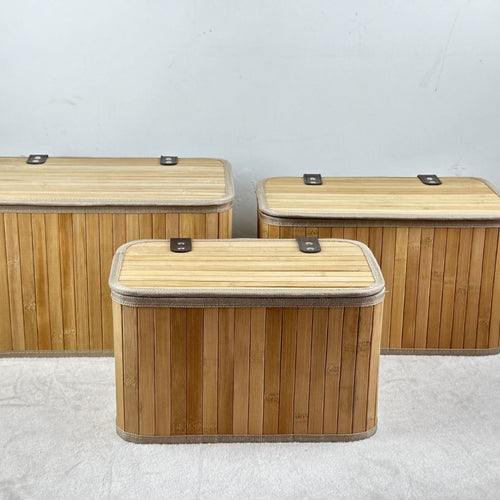 Multifunctional Storage Box Made of Bamboo Bowlift
