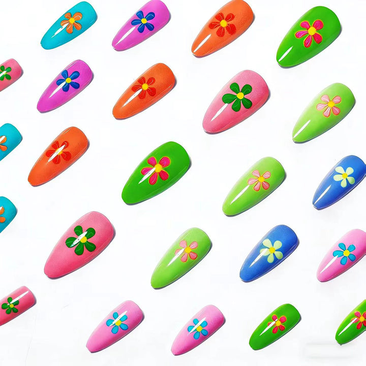 Decorative 3D Floral Nail Art Bowlift