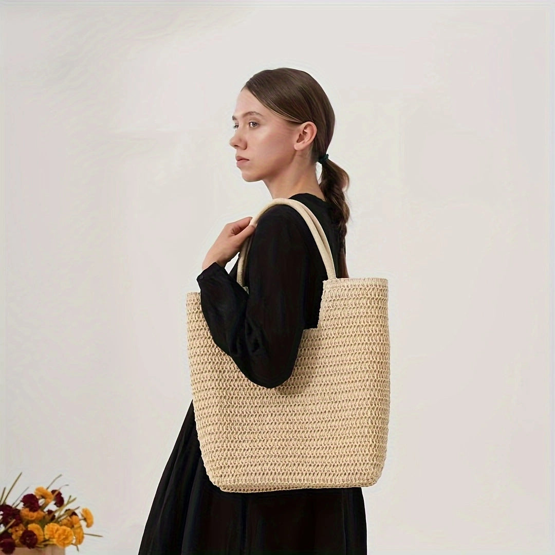 Handcrafted natural fiber tote bag Bowlift