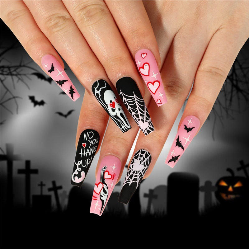 Thematic Halloween Press-On Nail Set Bowlift
