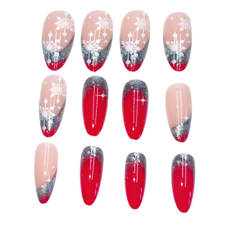 Creative artificial nails with winter motif Bowlift