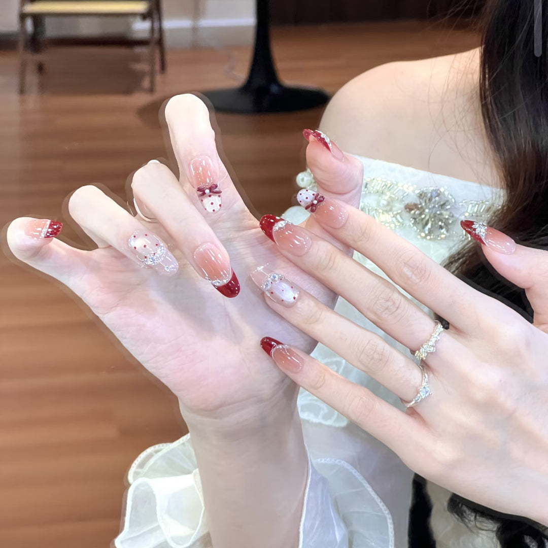 Artistic Themed Press-On Nail Design Bowlift