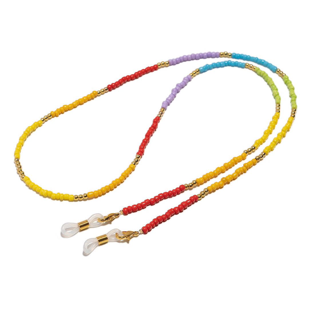 Colorful Beaded Eyewear Retainer Chain Bowlift