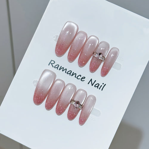 Elegant Ombre Press-On Nails Bowlift