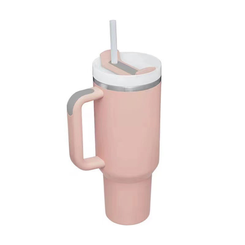 Women insulated thermal mug with leak-proof lid and integrated straw Bowlift