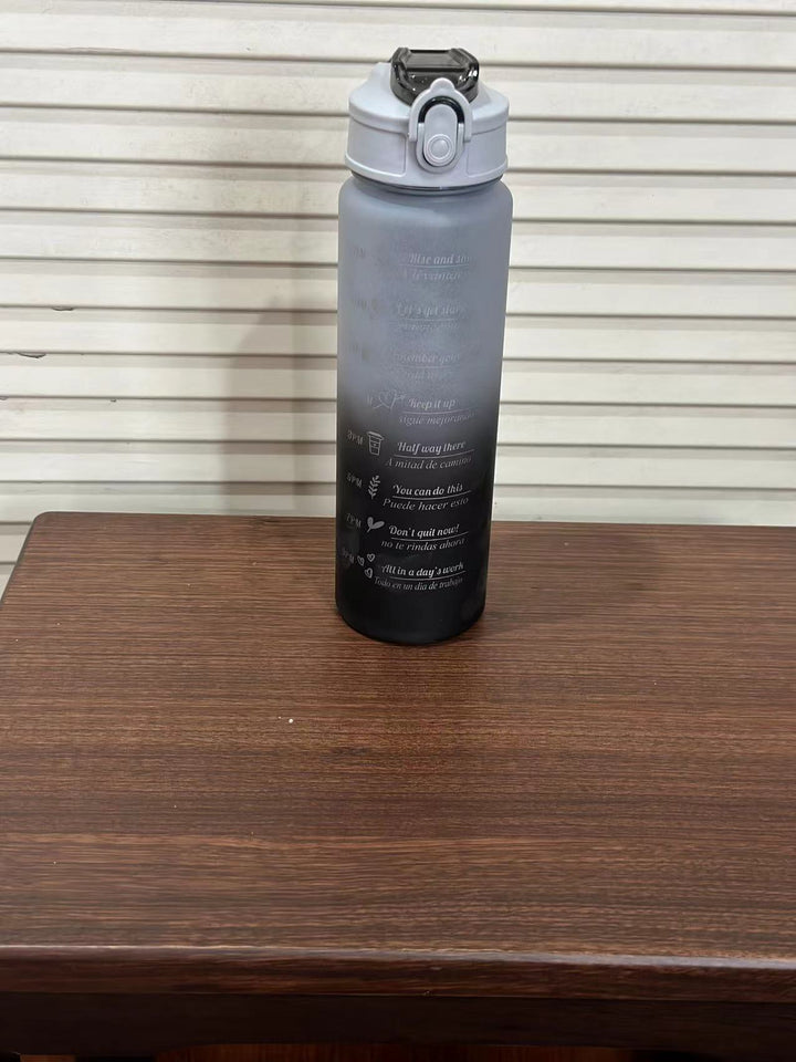 Women's Motivational Water Bottle with Time Markers Bowlift