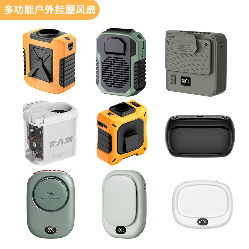 Unisex nan rechargeable clip-on portable fan with adjustable speed and digital battery indicator Bowlift