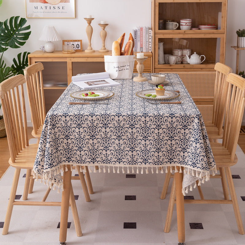 Vintage Newspaper Print Tablecloth