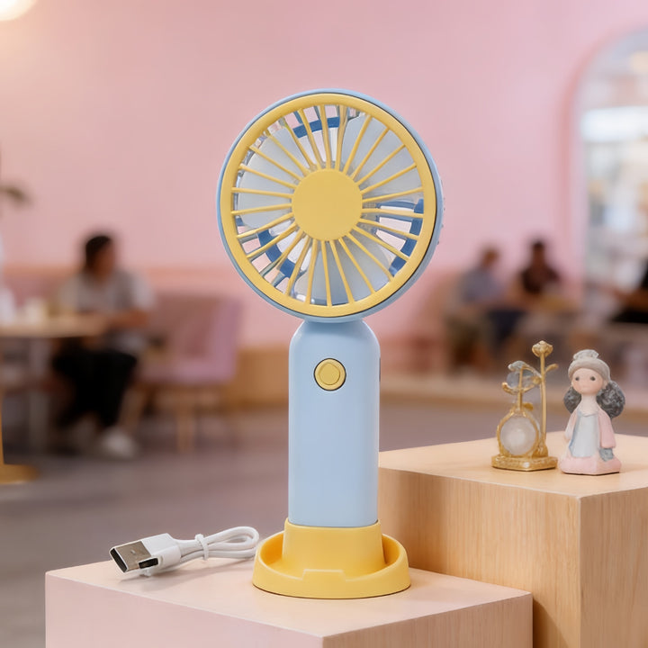 Women Portable USB Hand Fan with Flexibility Bowlift
