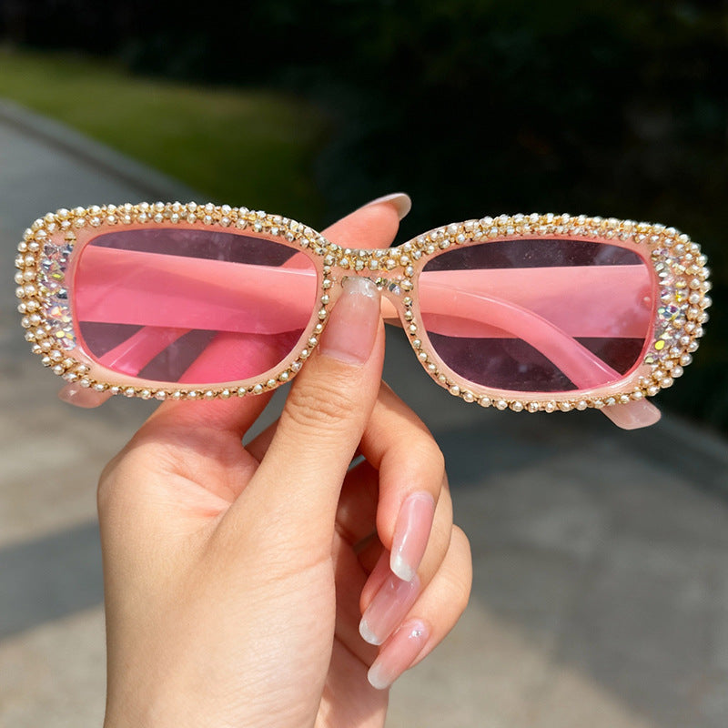 Rhinestone-Embellished Fashion Sunglasses Bowlift