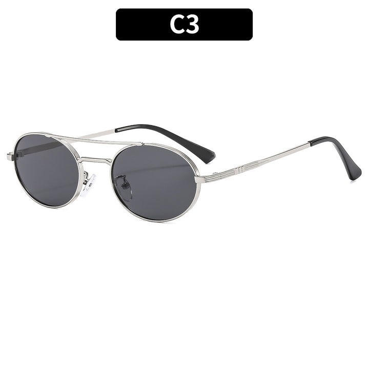 Retro-Inspired Oval Shape Sunglasses