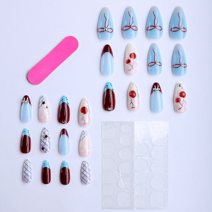 Artistic Decorative Press-On Nail Tips Bowlift