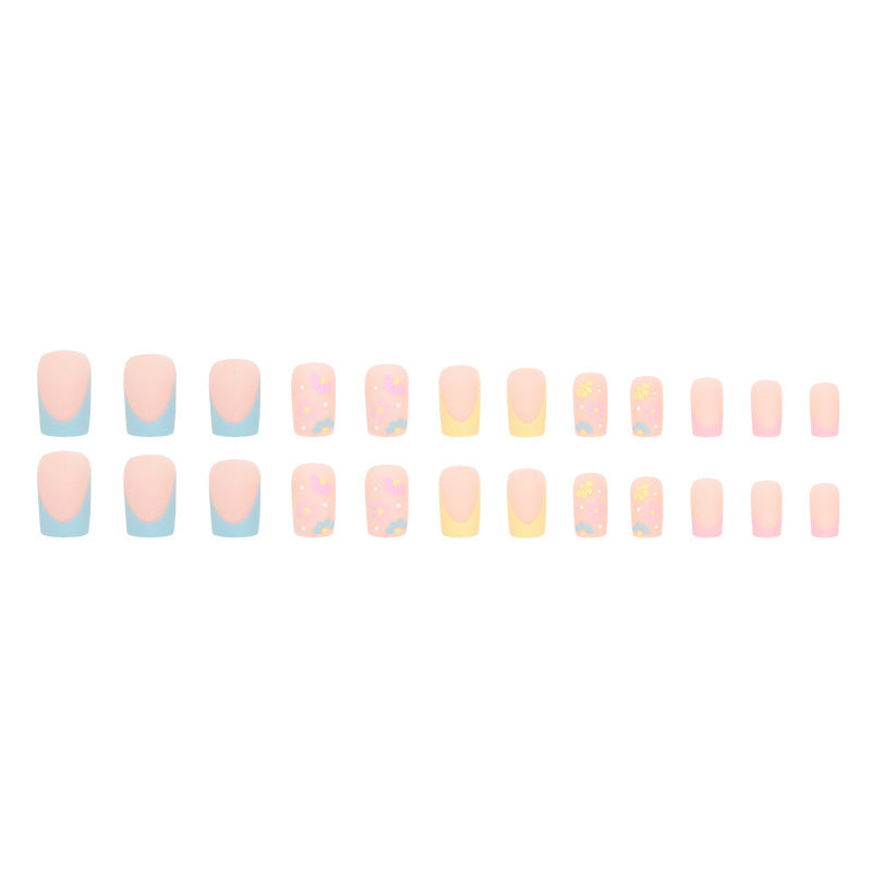 Floral Embellished Acrylic Nail Tips Bowlift