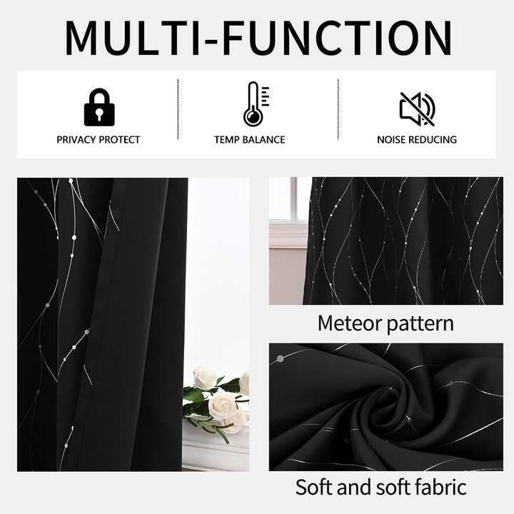 Blackout Wave Pattern Window Curtains