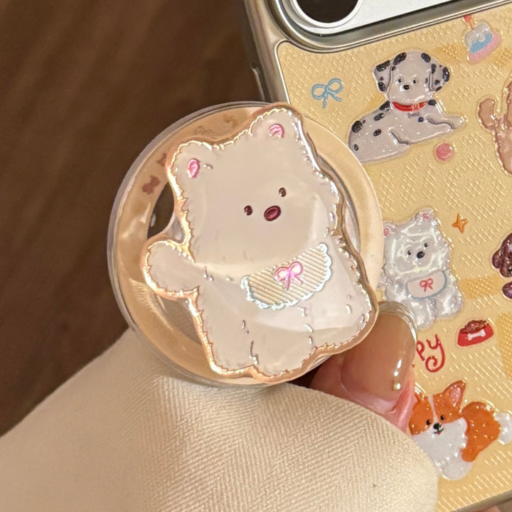 Charming hand mirror with bear motif Bowlift