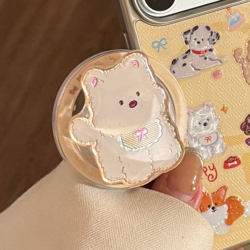 Charming hand mirror with bear motif Bowlift