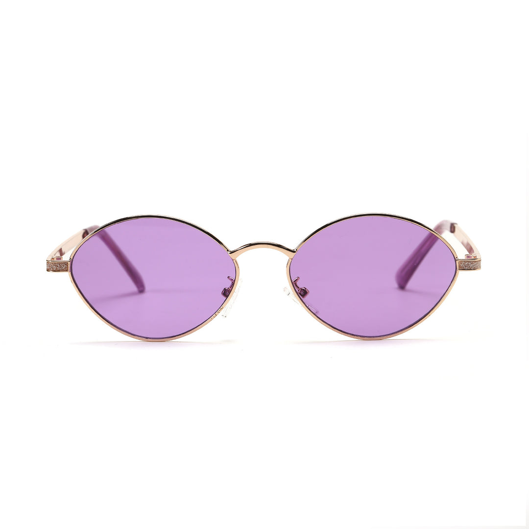 Women's fashionable round sunglasses with luxurious accents Bowlift
