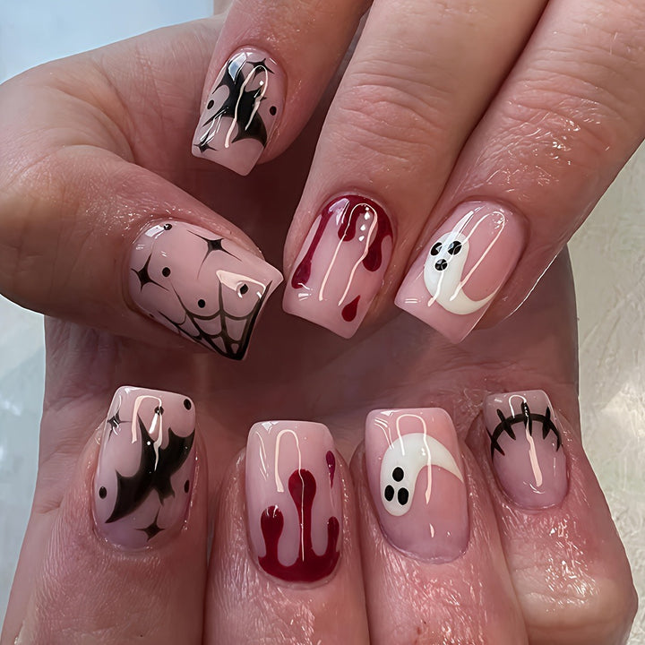 Artistic Halloween-Themed Nail Art Bowlift
