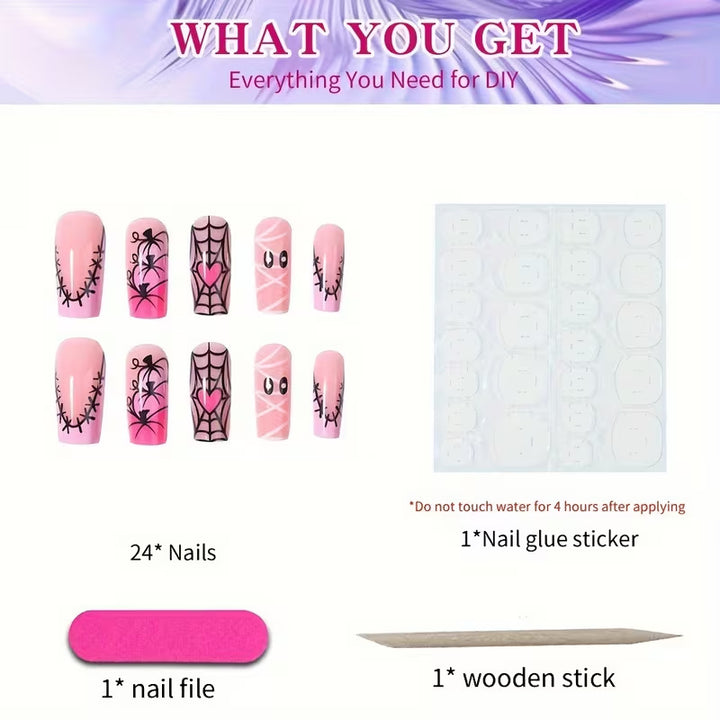 Halloween-Themed Art Nail Set Bowlift