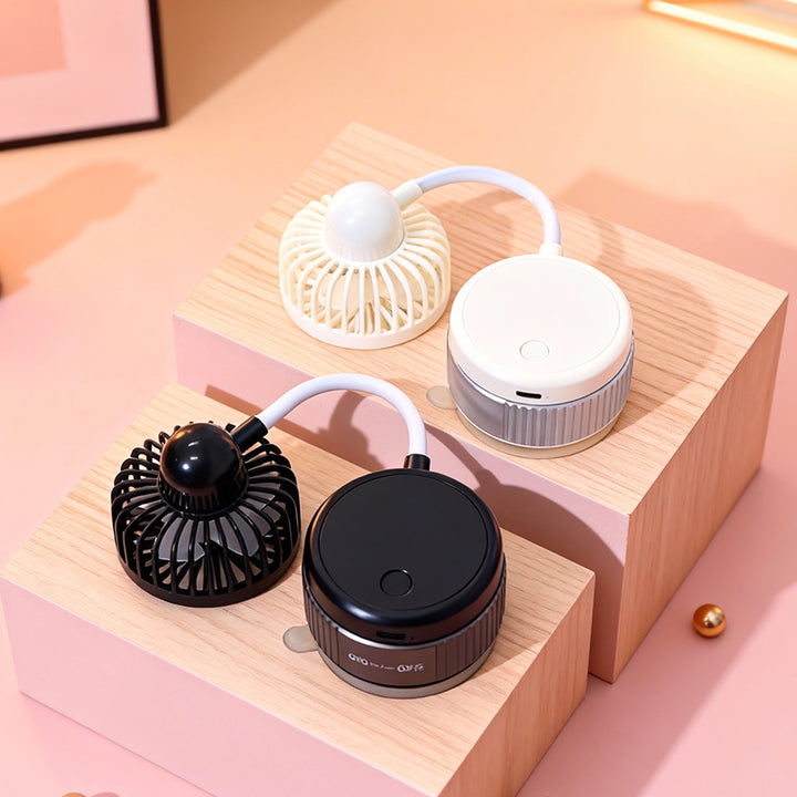 Ladies portable table fan with flexible adjustable tilt mechanism and powerful air circulation Bowlift