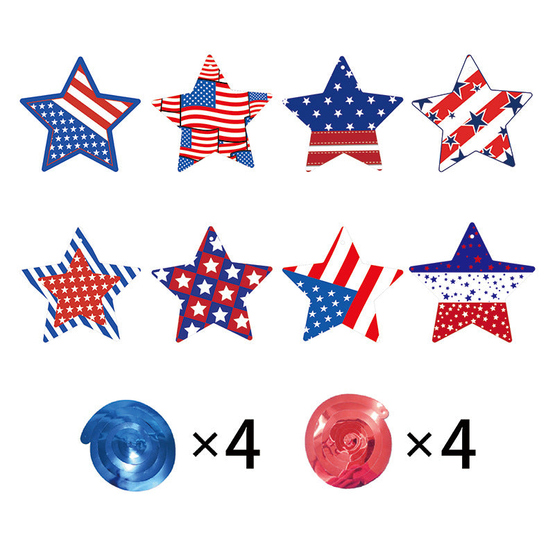 Unisex nan novelty patriotic party glasses assortment with themed foam toppers and mixed star and heart lens shapes Bowlift