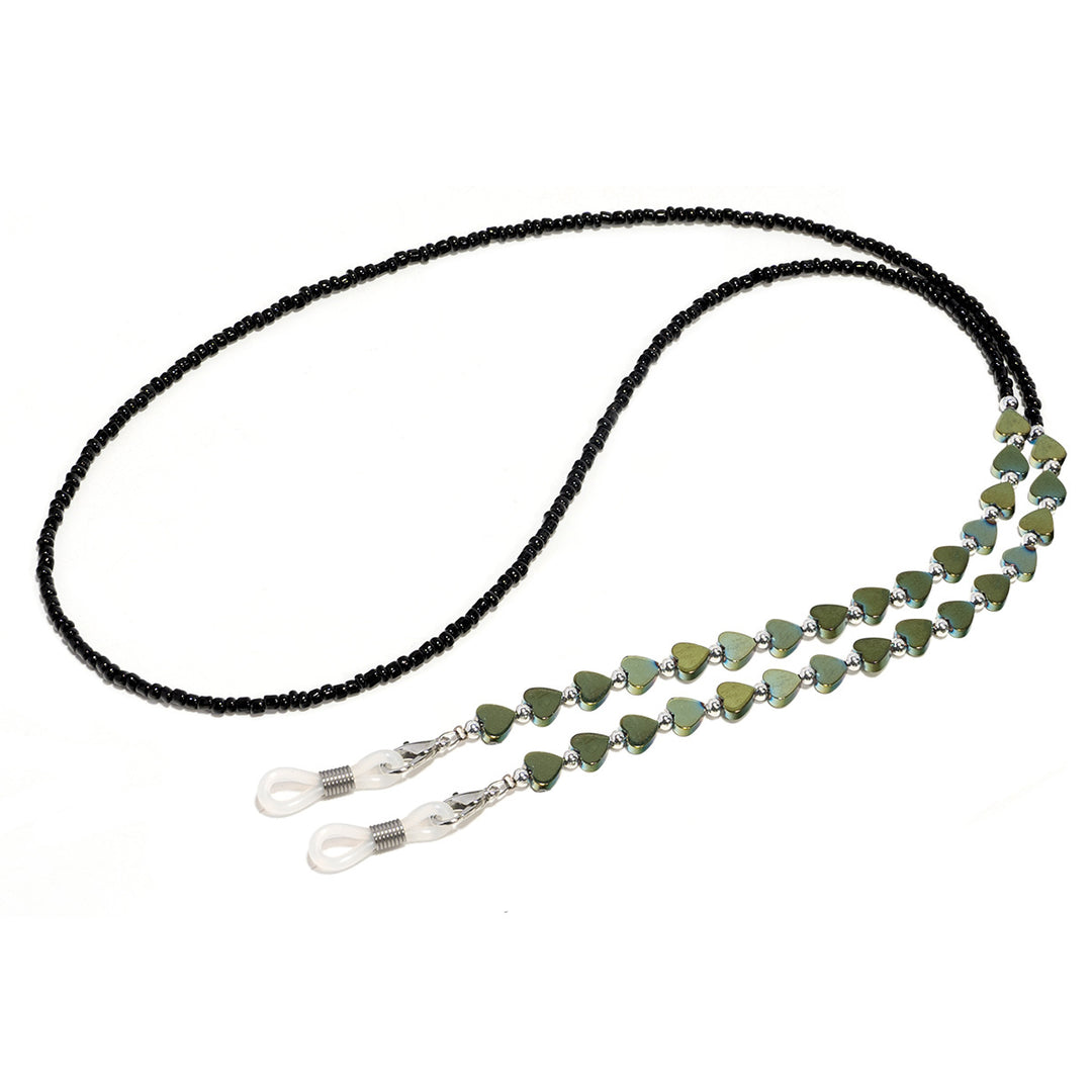 Heart-Shaped Beaded Eyewear Chain Bowlift