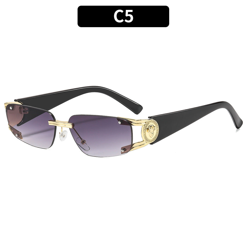 Sleek Architectural Shield Sunglasses