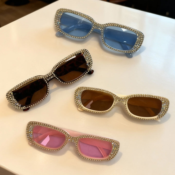 Rhinestone-Embellished Fashion Sunglasses Bowlift