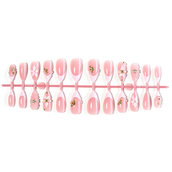 Creative Nail Art Set with Floral and Elegant Accents Bowlift