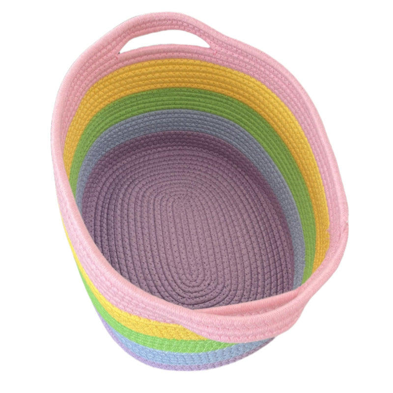 Women's storage basket with colorful stripes Bowlift