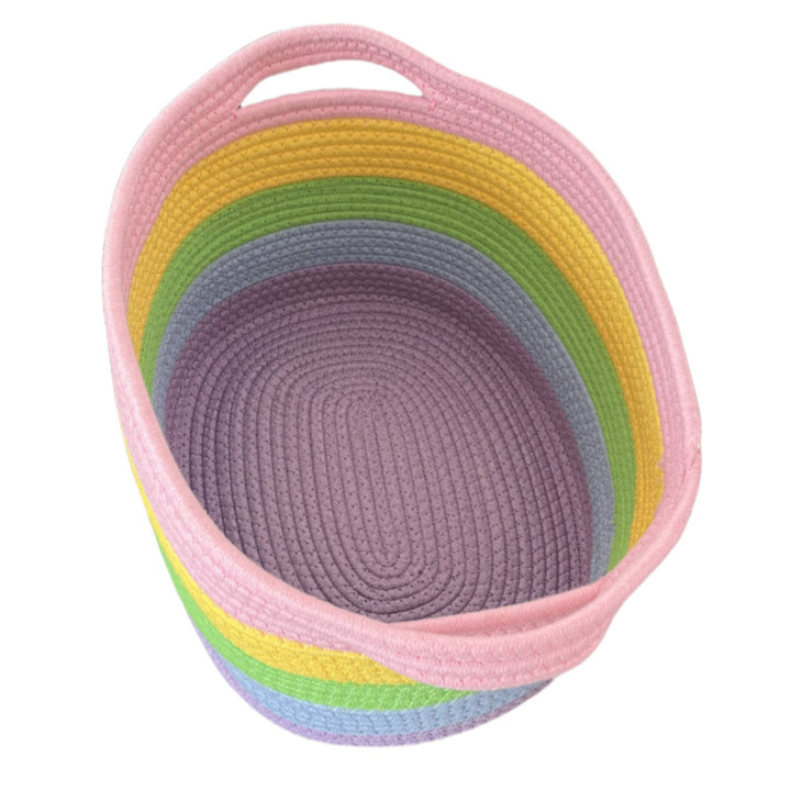 Women's storage basket with colorful stripes Bowlift