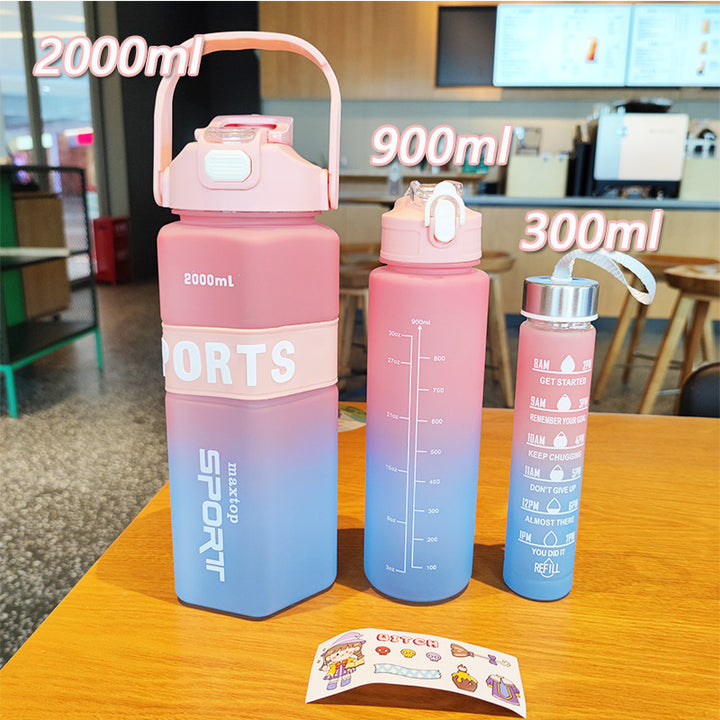 Women's Sports Water Bottle with Motivational Scales Bowlift