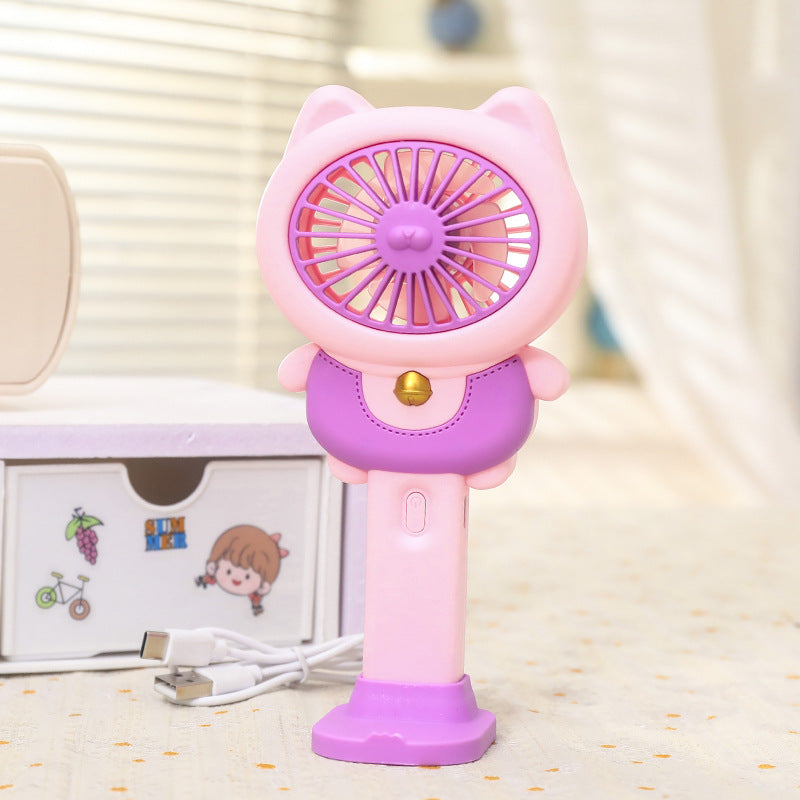 Ladies handheld fan in playful animal design Bowlift