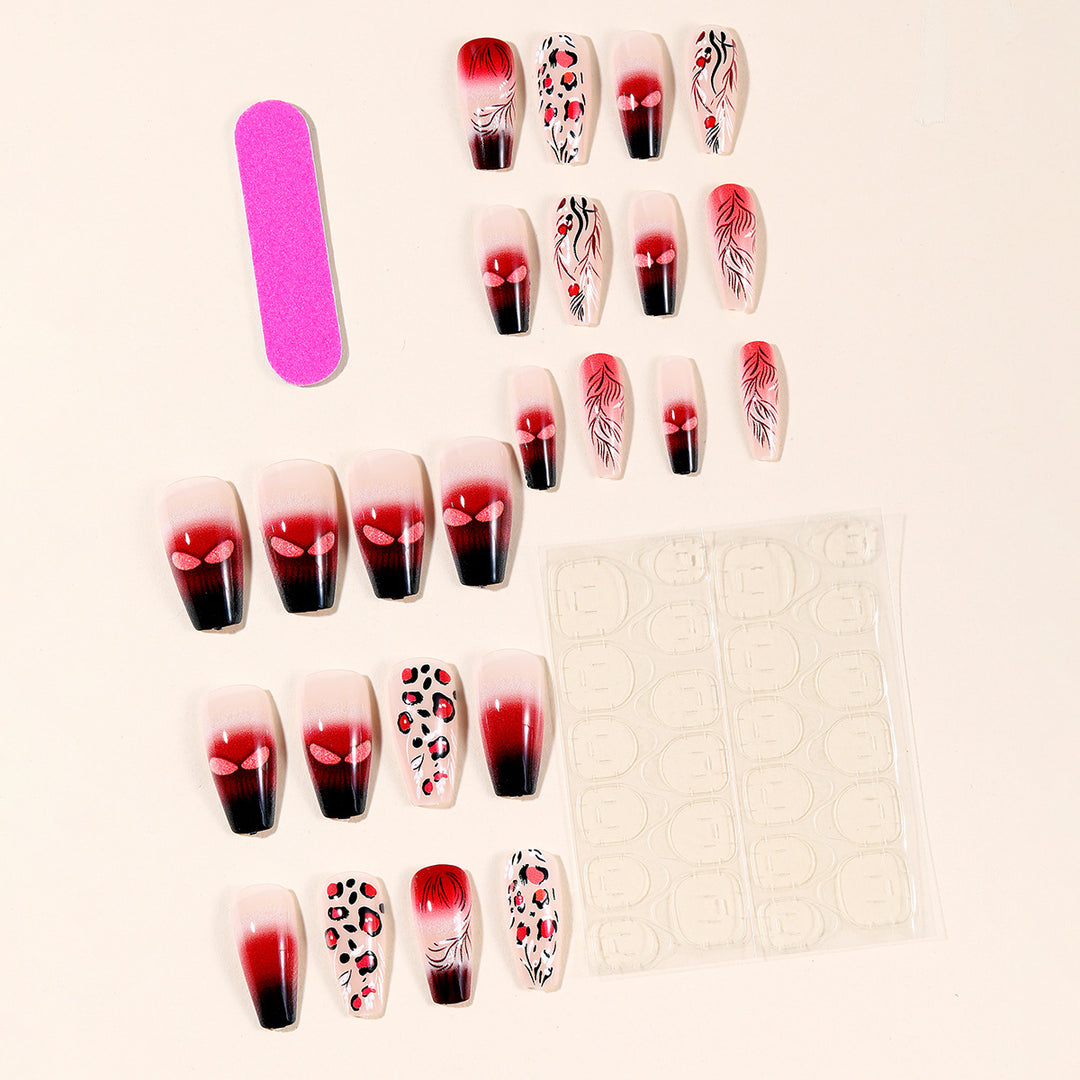 Artistic Long Stiletto Nail Art Extensions Bowlift