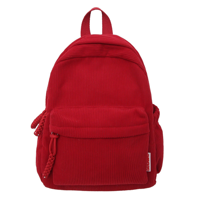 Corduroy Textured Mini School Backpack Bowlift