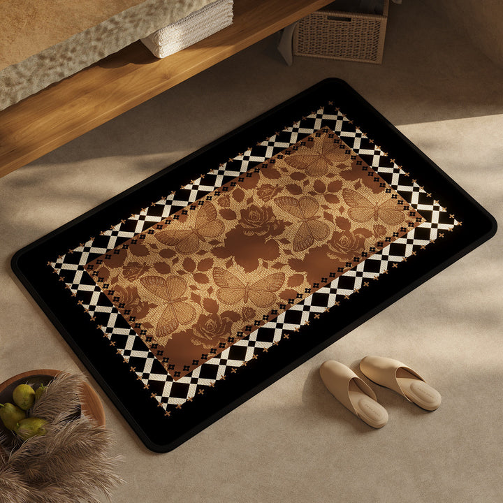 Chic Geometric Design Bath Mat Bowlift