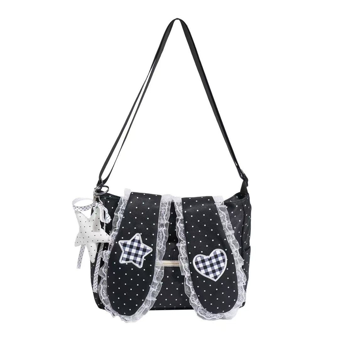 Backpack with Playful Design and Charming Applications Bowlift
