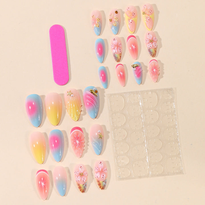 Tropical-Inspired 3D Nail Art Extensions Bowlift